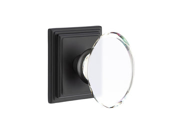 Emtek Hampton Crystal Knob Flat Black US19