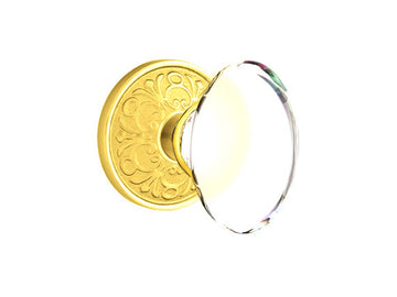 Emtek Hampton Crystal Knob Polished Brass US3
