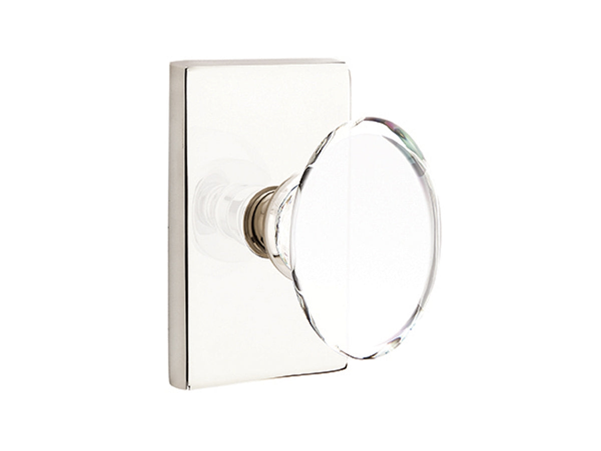 Emtek Hampton Crystal Modern Knob Polished Nickel US14