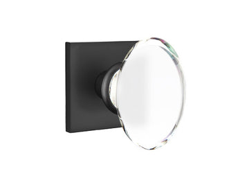 Emtek Hampton Crystal Modern Knob Flat Black US19