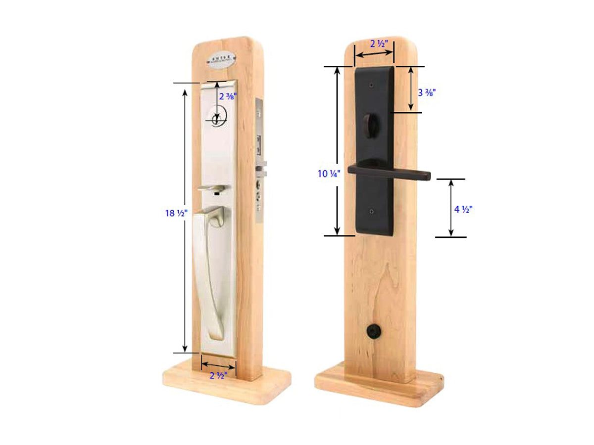 Emtek Hera Mortise Entry Handleset - Dimensions