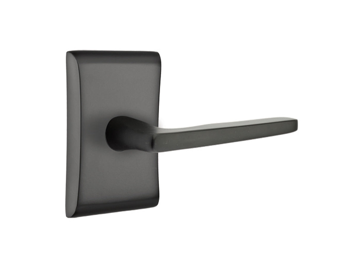 Emtek Hermes Brass Lever Flat Black US19