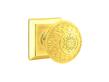 Emtek Lancaster Brass Knob Polished Brass US3