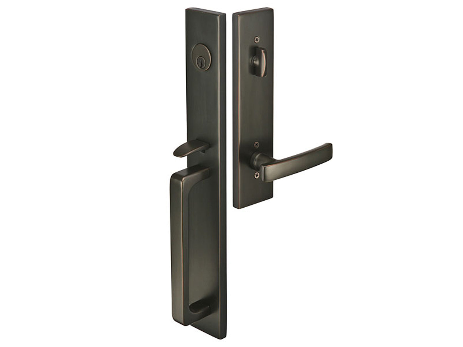 Emtek Lausanne Tubular Entry Handleset Oil Rubbed Bronze US10B