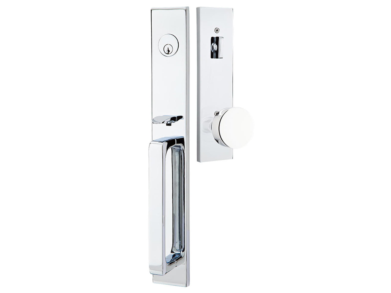 Emtek Lausanne Tubular Entry Handleset Polished Chrome US26