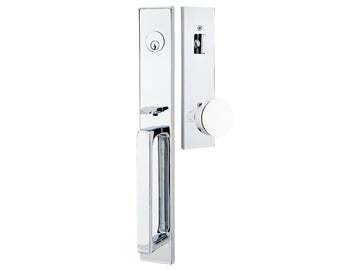 Emtek Lausanne Tubular Entry Handleset Polished Chrome US26