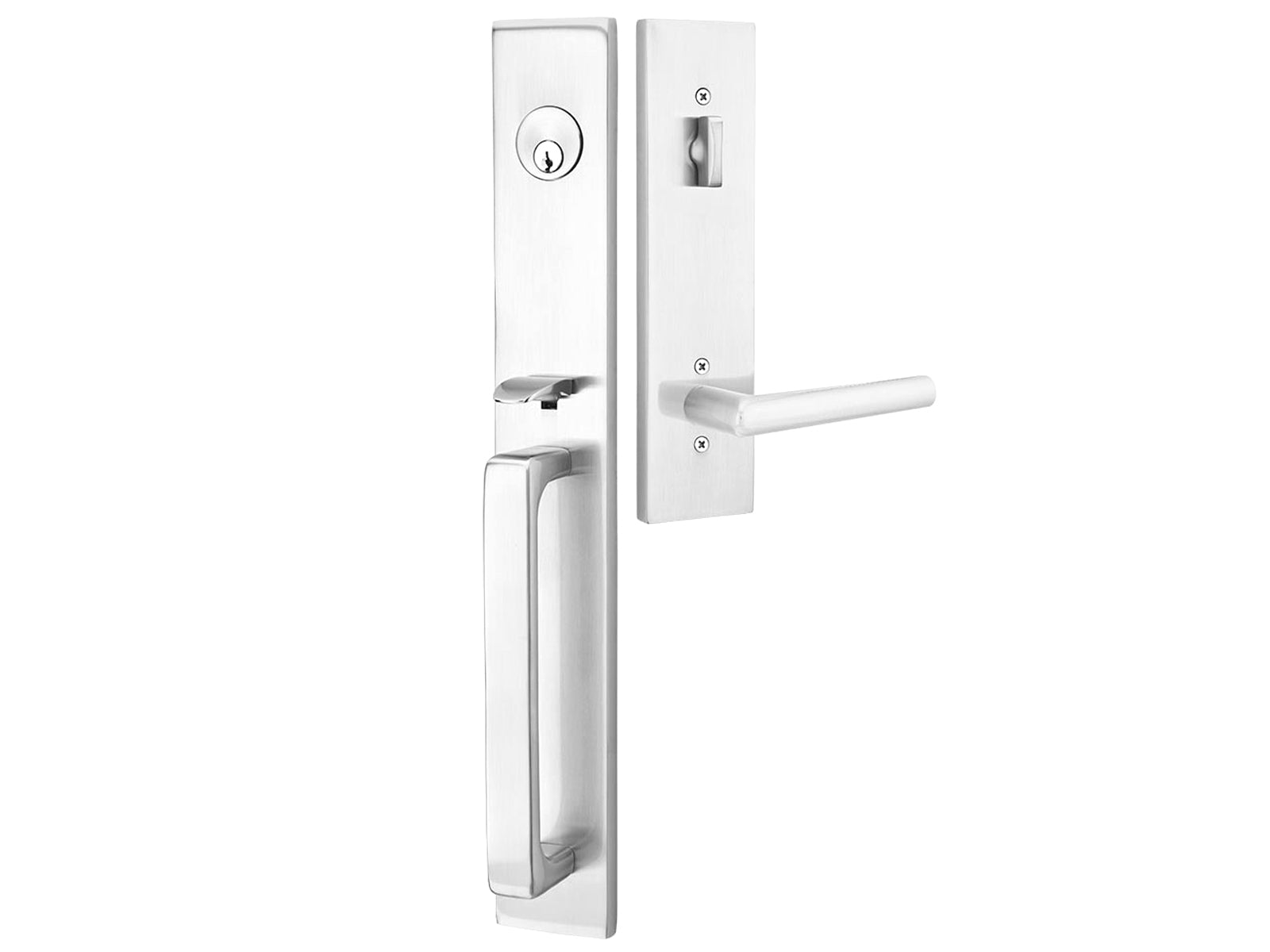 Emtek Lausanne Tubular Entry Handleset Polished Nickel US14