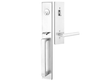 Emtek Lausanne Tubular Entry Handleset Polished Nickel US14