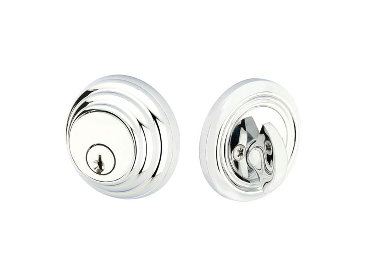 Emtek Brass Low Profile Deadbolt Polished Chrome US26