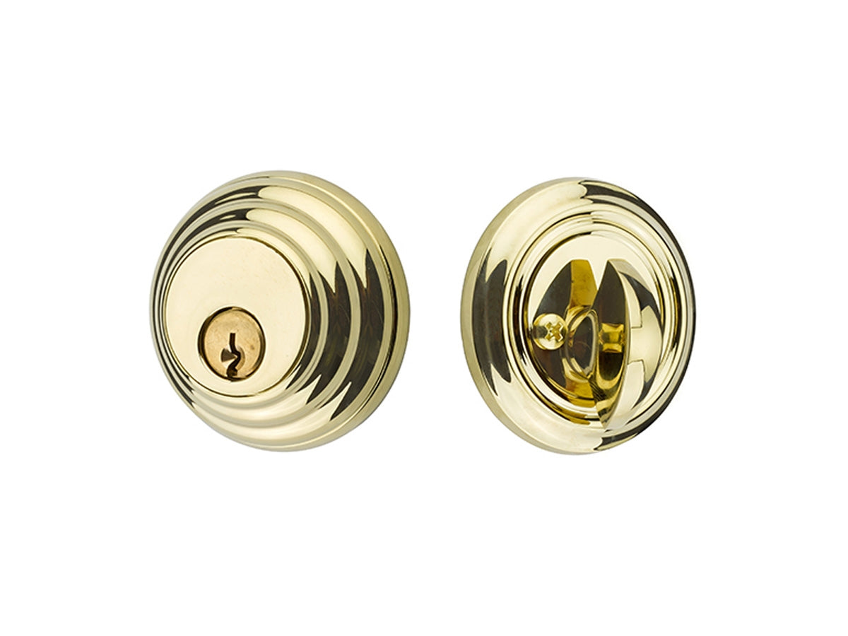 Emtek Brass Low Profile Deadbolt Polished Brass US3
