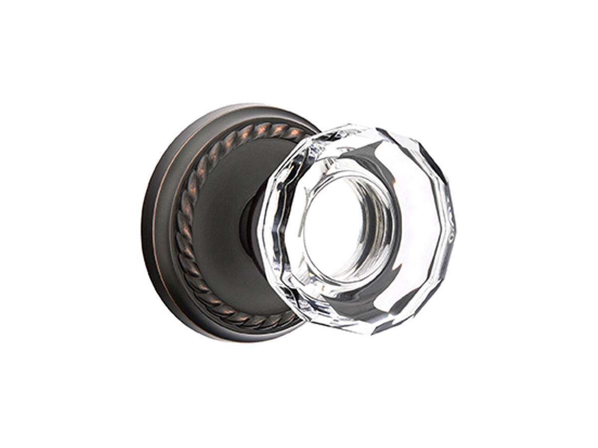 Emtek Lowell Crystal Knob Oil Rubbed Bronze US10B