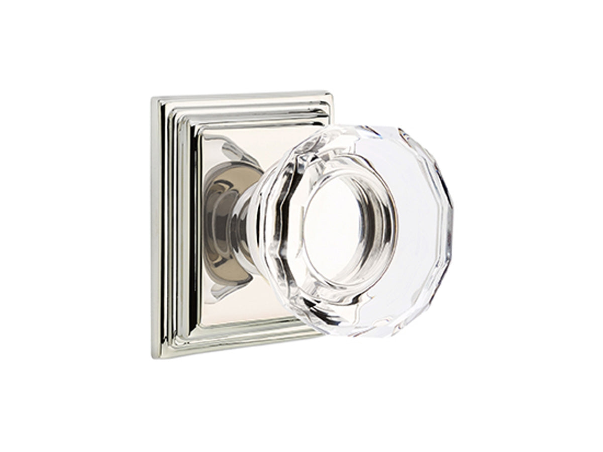 Emtek Lowell Crystal Knob Polished Nickel US14