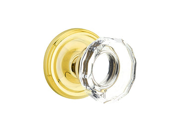 Emtek Lowell Crystal Knob Polished Brass US3