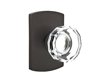 Emtek Lowell Crystal Knob Flat Black Bronze Patina FB