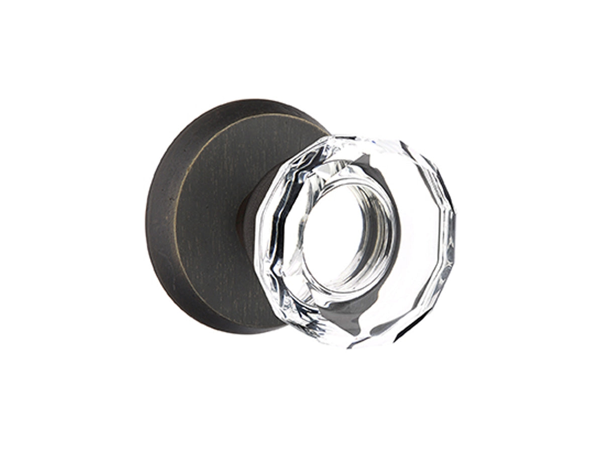 Emtek Lowell Crystal Knob Medium Bronze Patina MB