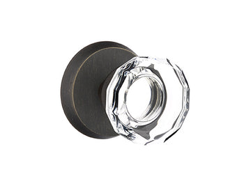 Emtek Lowell Crystal Knob Medium Bronze Patina MB