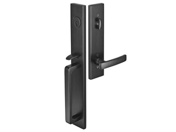 Emtek Lugano Mortise Entry Handleset Flat Black US19