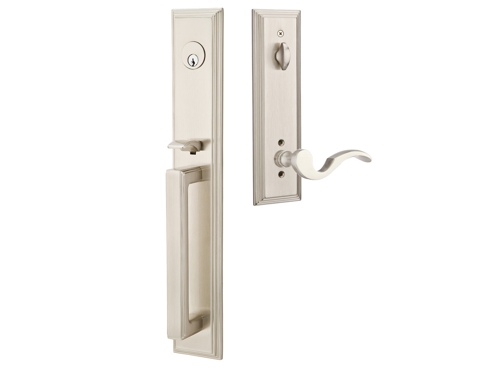 Emtek Melrose Mortise Entry Handleset Satin Nickel US15