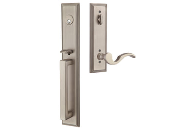 Emtek Melrose Mortise Entry Handleset Pewter US15A