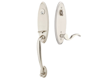 Emtek Memphis Mortise Entry Handleset Satin Nickel US15