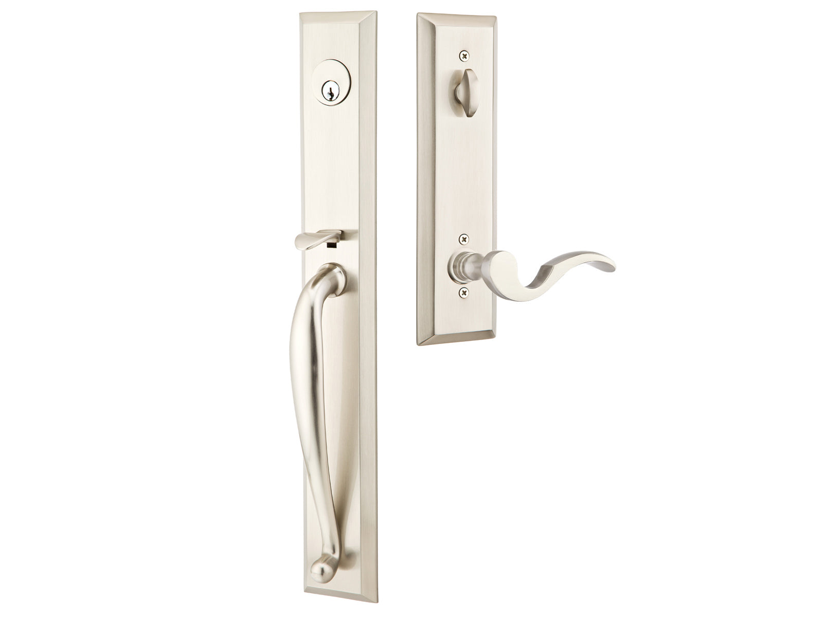 Emtek Middleton Mortise Entry Handleset Satin Nickel US15