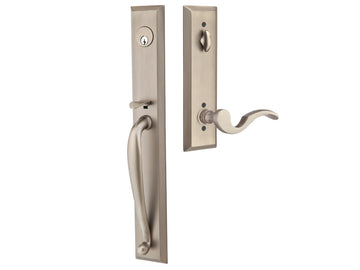 Emtek Middleton Mortise Entry Handleset Pewter US15A