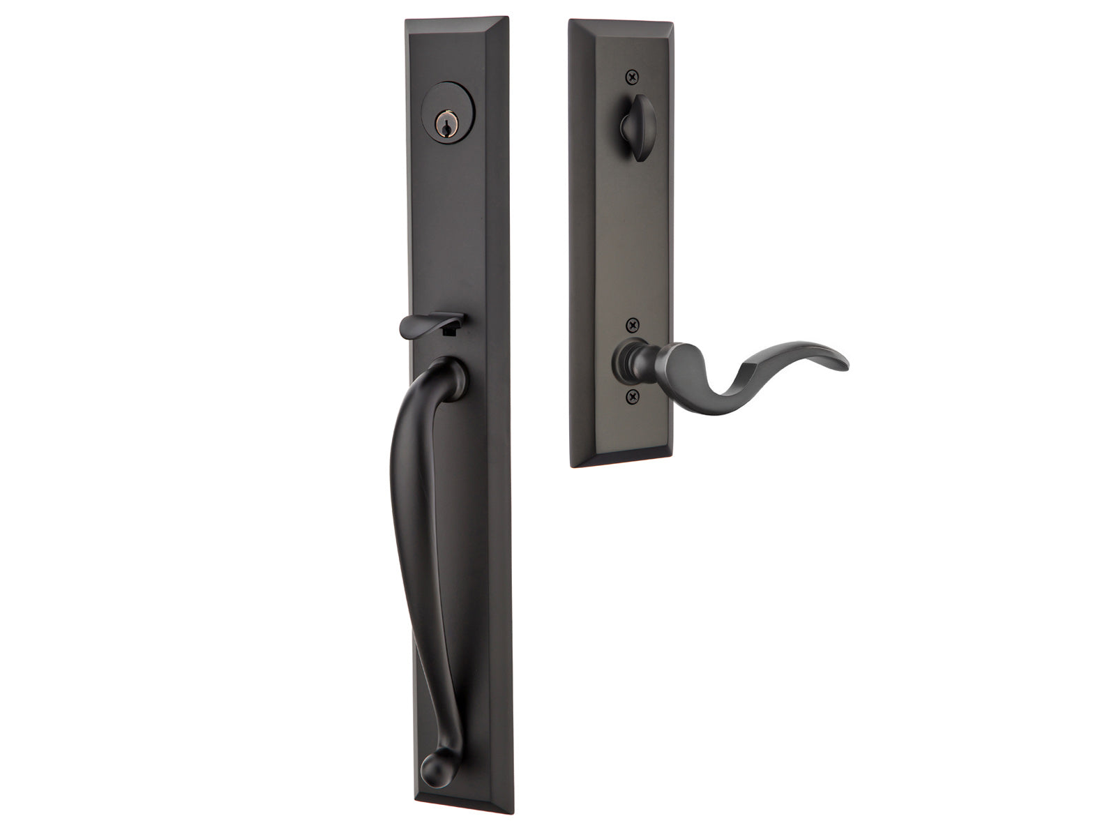 Emtek Middleton Mortise Entry Handleset Flat Black US19
