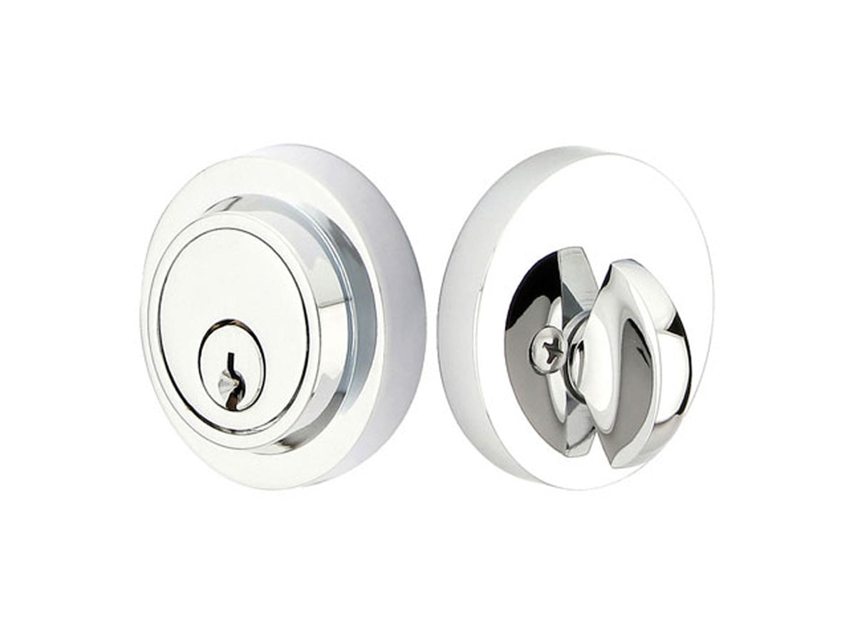 Emtek Brass Modern Deadbolt  Polished Chrome US26