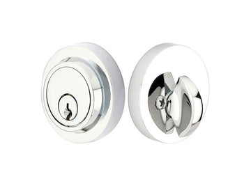 Emtek Brass Modern Deadbolt  Polished Chrome US26