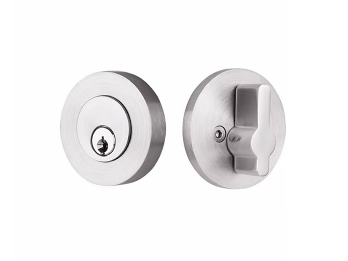 Emtek Modern Disk Deadbolt Brushed Stainless Steel