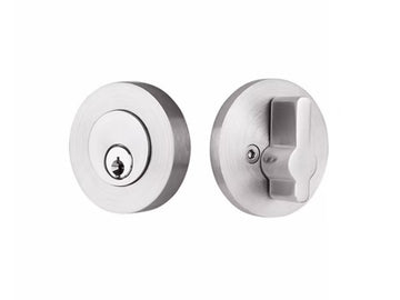 Emtek Modern Disk Deadbolt Brushed Stainless Steel