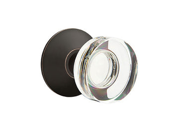 Emtek Modern Disk Crystal Knob Oil Rubbed Bronze US10B