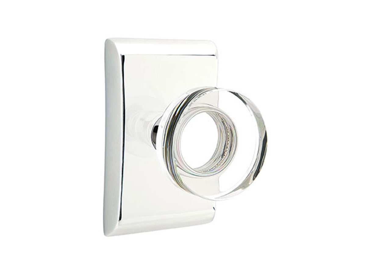 Emtek Modern Disk Crystal Knob Polished Chrome US26