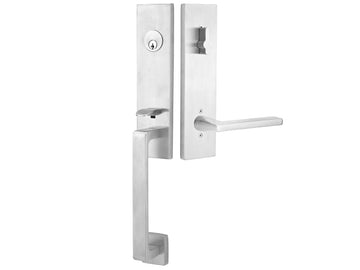 Emtek Mormont Stainless Steel Mortise Entry Handleset Brushed Stainless Steel SS