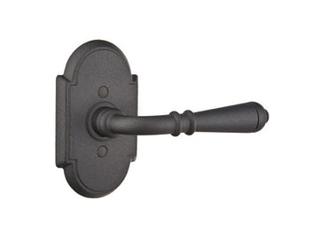 Emtek Normandy Lever Flat Black Steel FBS