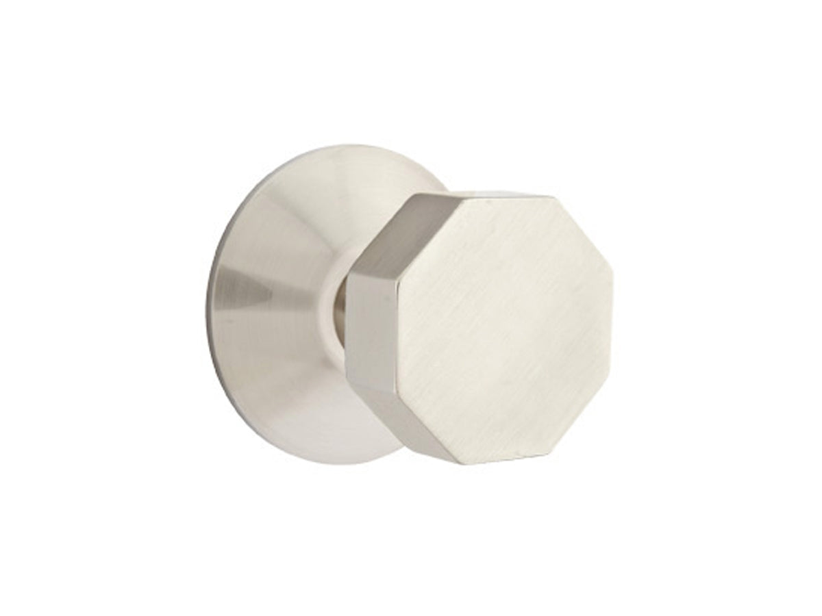 Emtek Octagon Brass Knob Satin Nickel US15
