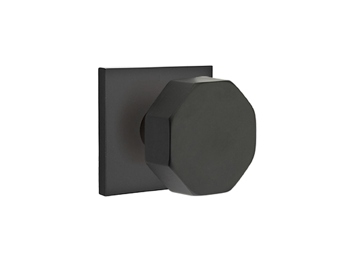 Emtek Octagon Brass Knob Flat Black US19