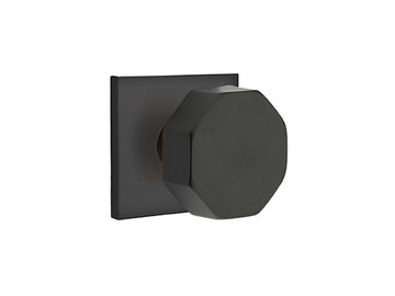 Emtek Octagon Brass Knob Flat Black US19