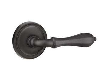 Emtek Octagon Lever Flat Black Bronze Patina FB