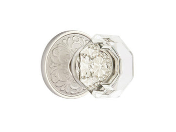 Emtek Old Town Clear Crystal Knob Satin Nickel US15
