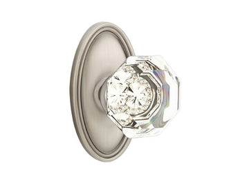 Emtek Old Town Clear Crystal Knob Pewter US15A