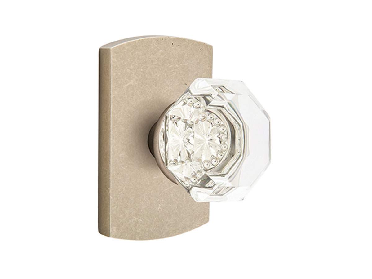 Emtek Old Town Clear Knob Tumbled White Bronze TWB