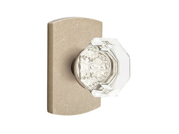 Emtek Old Town Clear Knob Tumbled White Bronze TWB