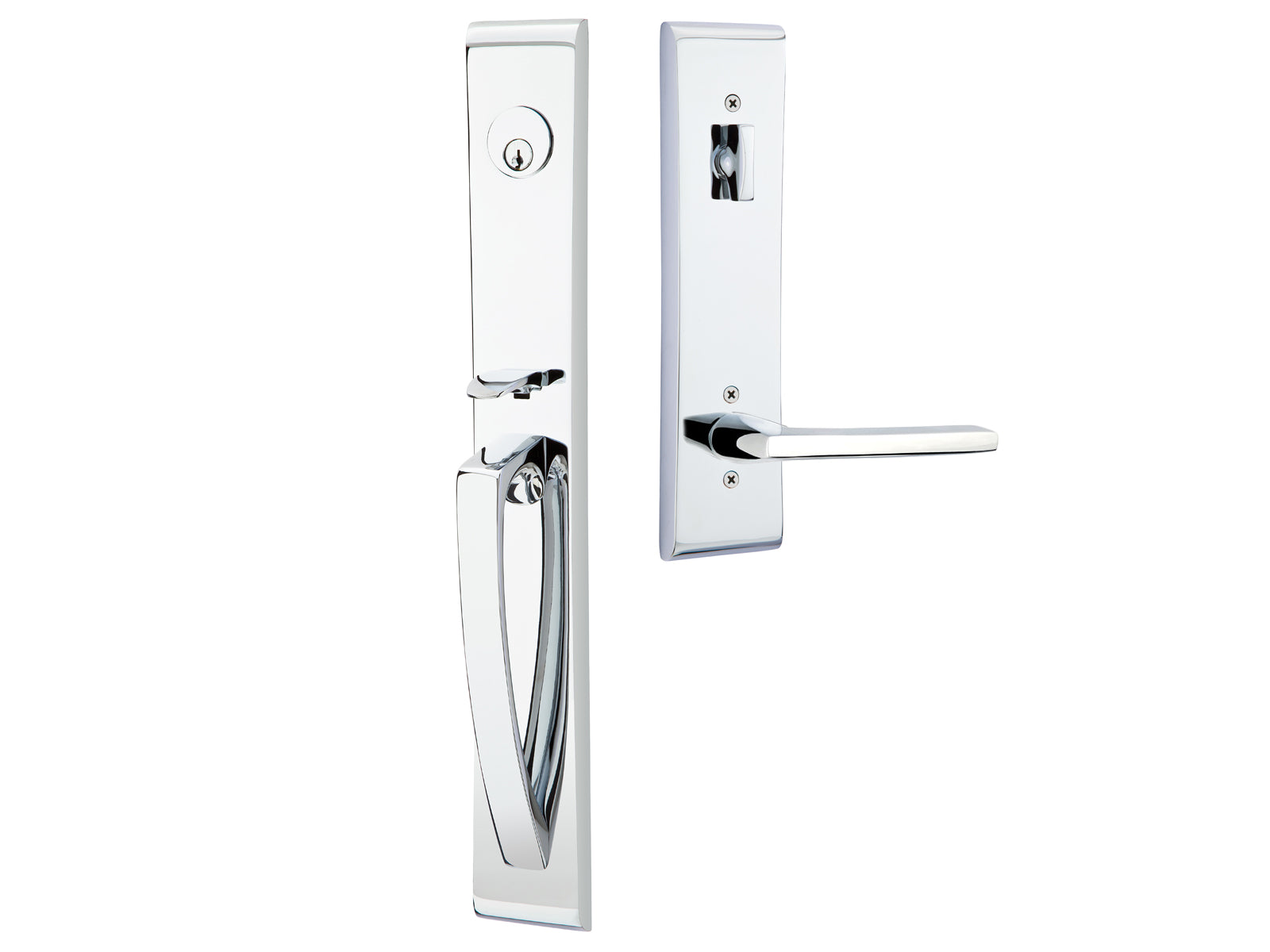 Emtek Orion Tubular Entry Handleset Polished Chrome US26