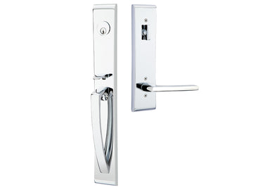 Emtek Orion Tubular Entry Handleset Polished Chrome US26