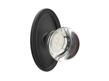 Emtek Providence Crystal Knob Flat Black US19