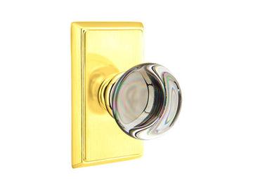Emtek Providence Crystal Knob Polished Brass US3