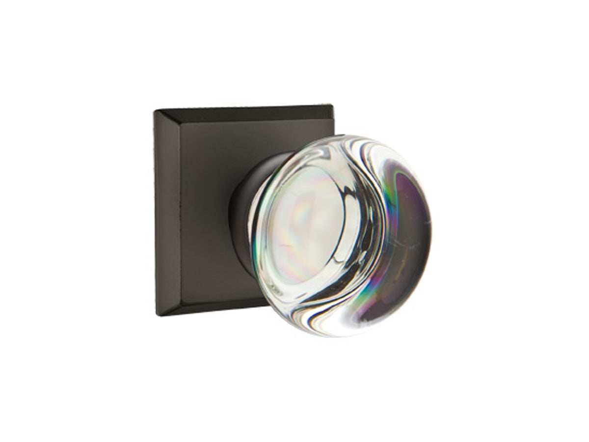Emtek Providence Crystal Knob Flat Black Bronze Patina FB