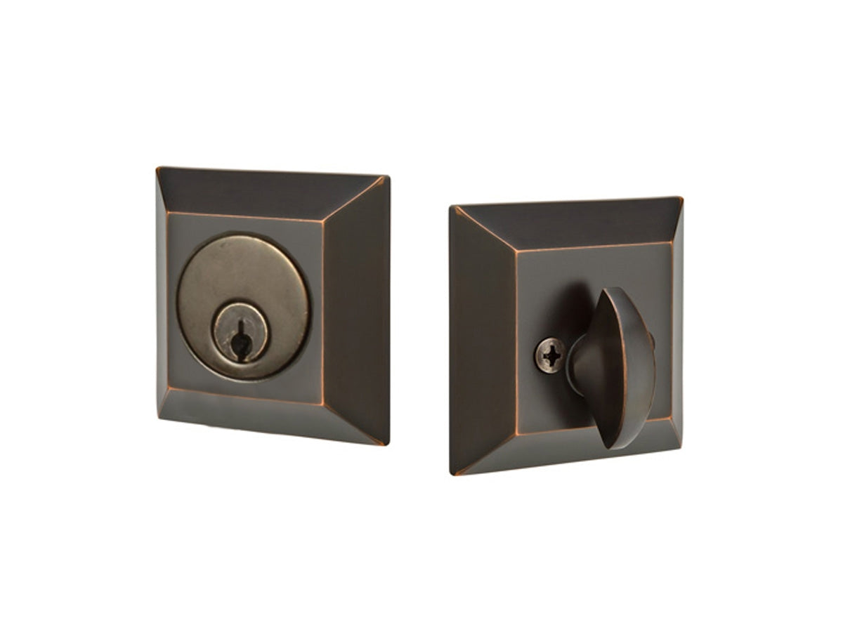 Emtek Brass Quincy Deadbolt Oil Rubbed Bronze US10B