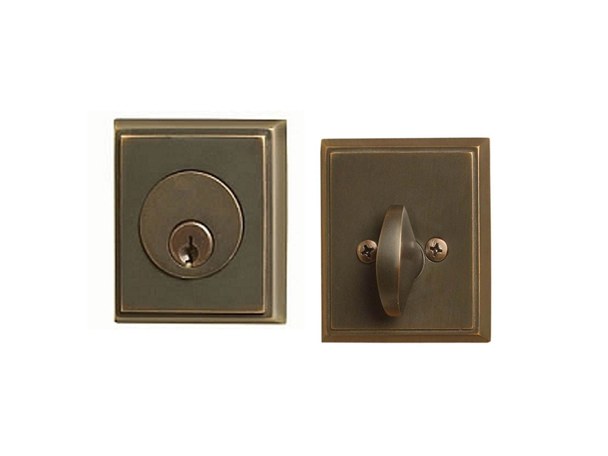 Emtek Brass Rectangular Deadbolt Oil Rubbed Bronze US10B